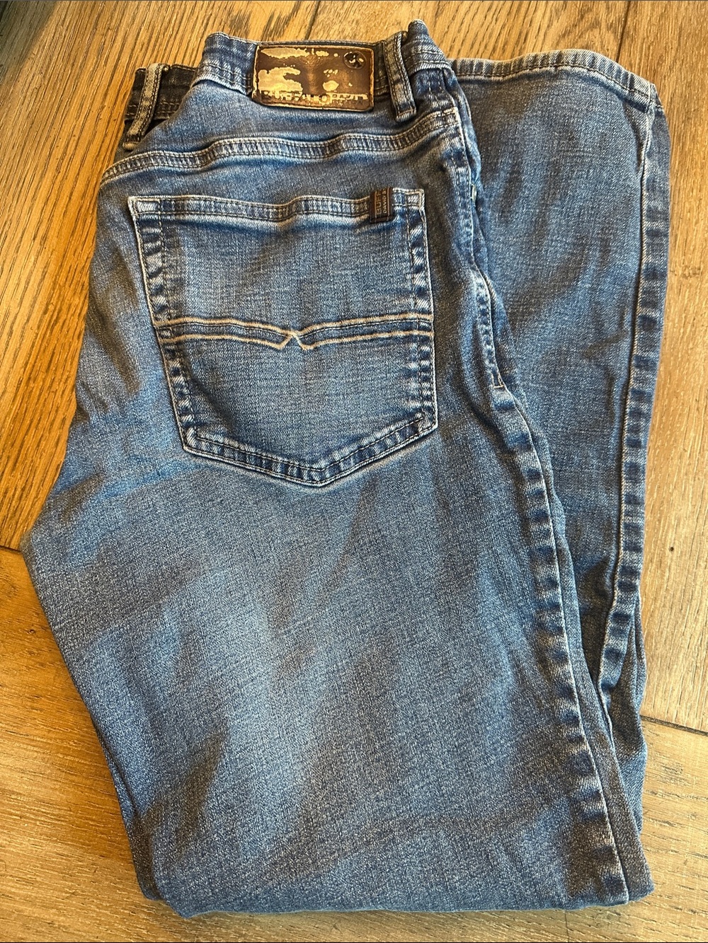 Buffalo David Bitton Jackson Straight Stretch Jeans Men's 34x32 Medium Wash